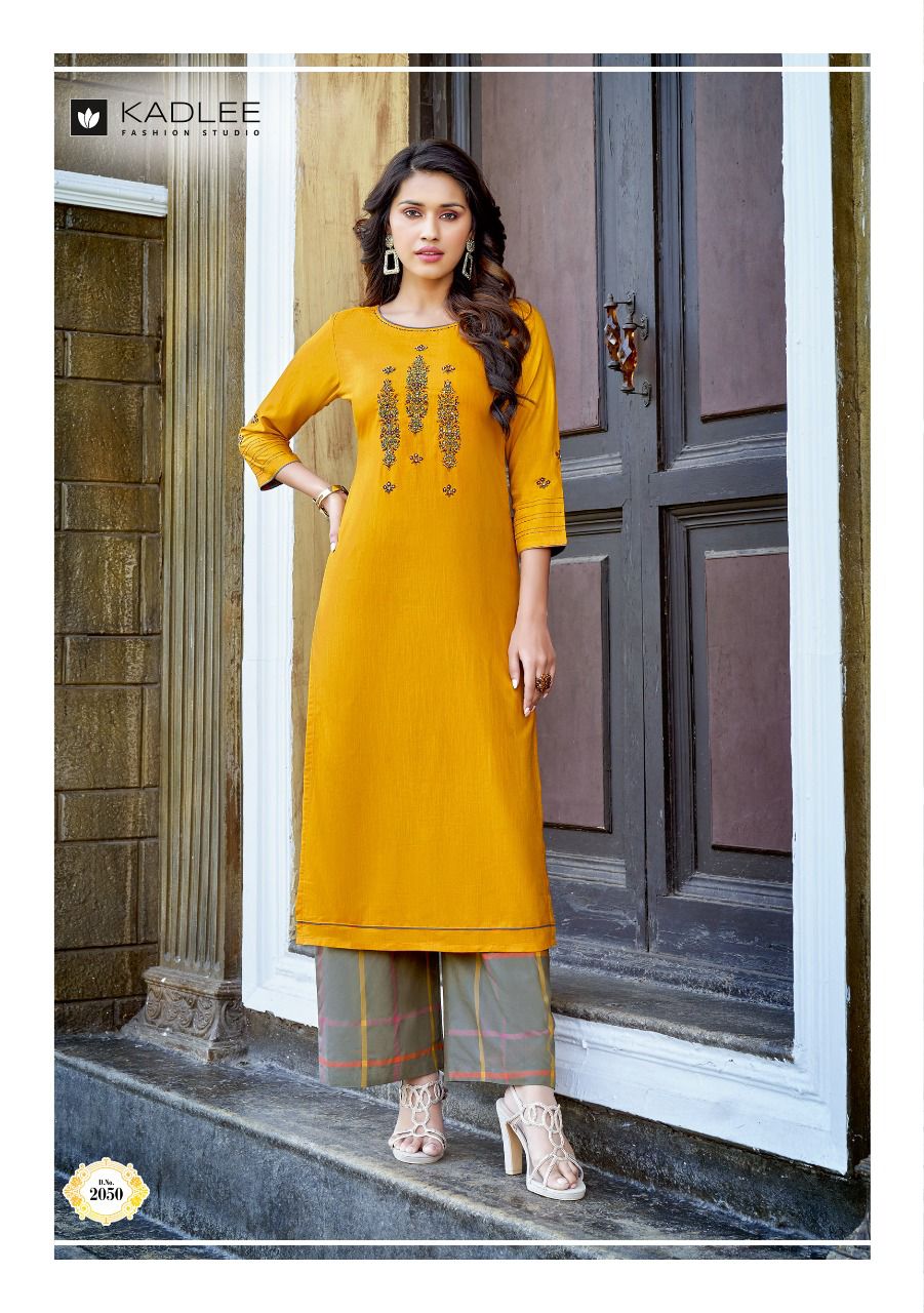 Kadlee Pankh 7 Nx Daily Wear Wholesale Kurti With Bottom 
